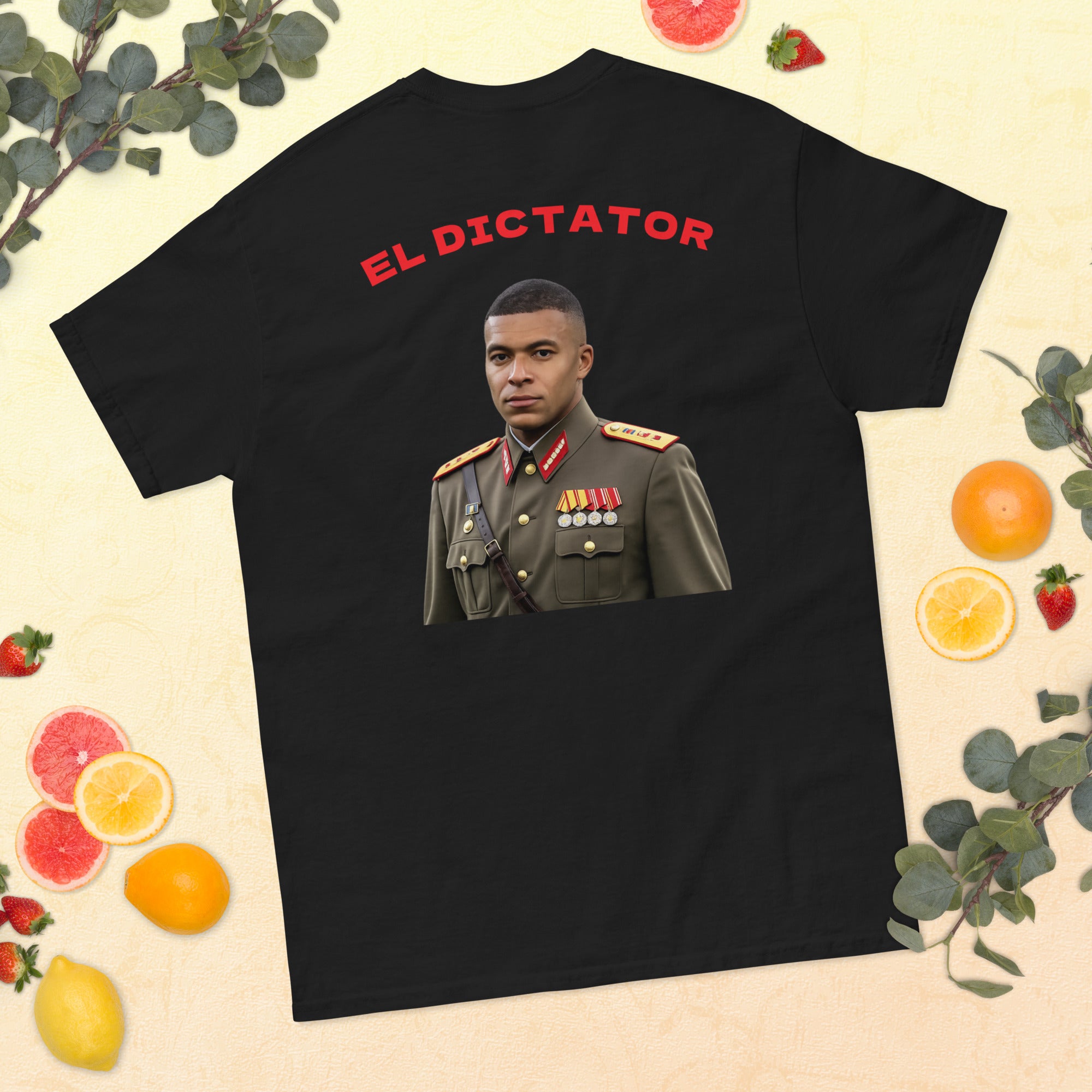 Dictator Mbappe Graphic T-shirt black football graphic t-shirt back view