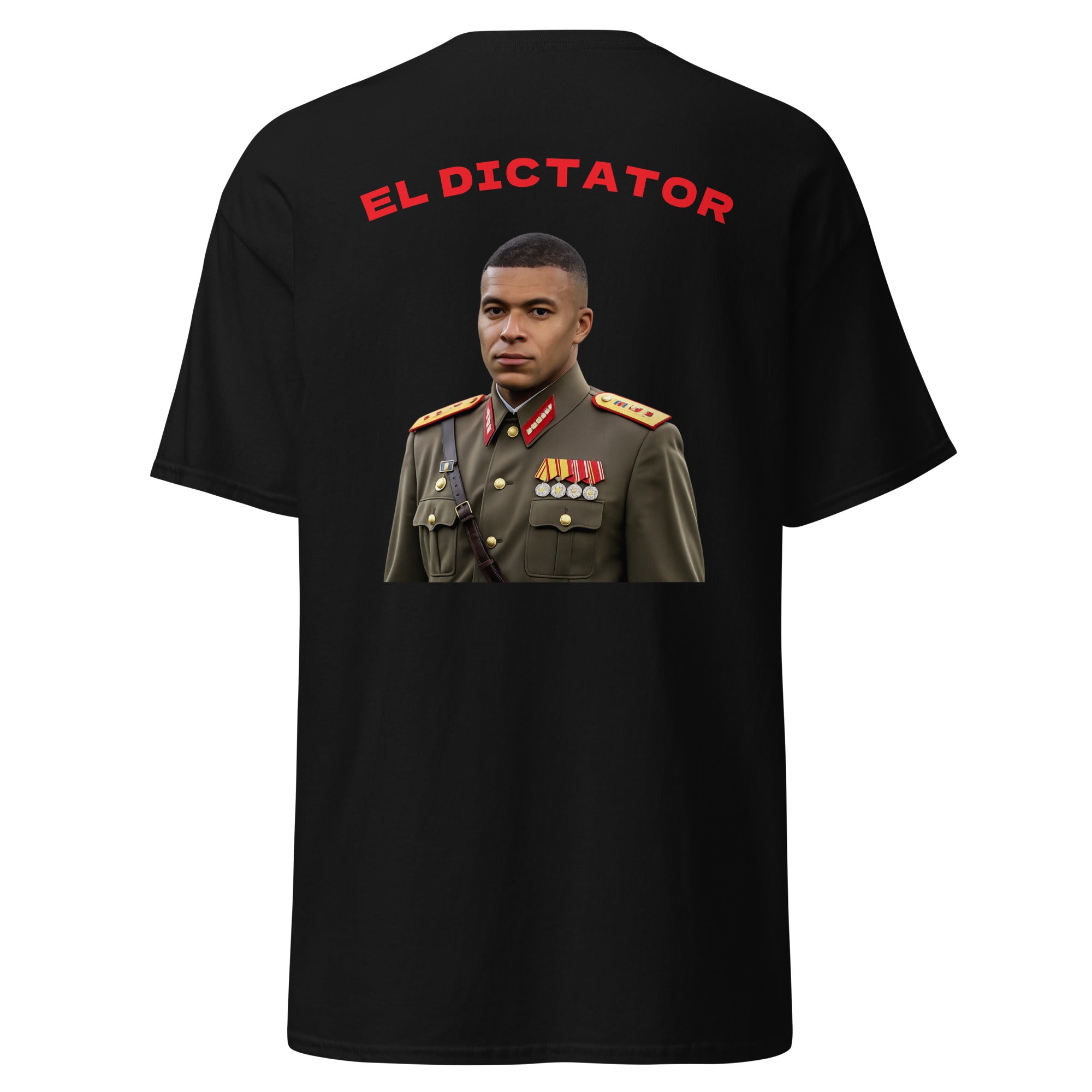 Dictator Mbappe Graphic T-shirt black football graphic t-shirt back view