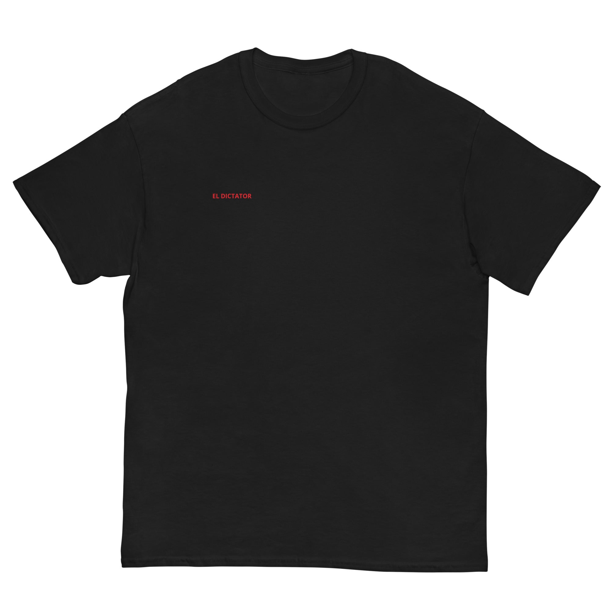 EL DICTATOR Graphic T-shirt black football graphic t-shirt front view