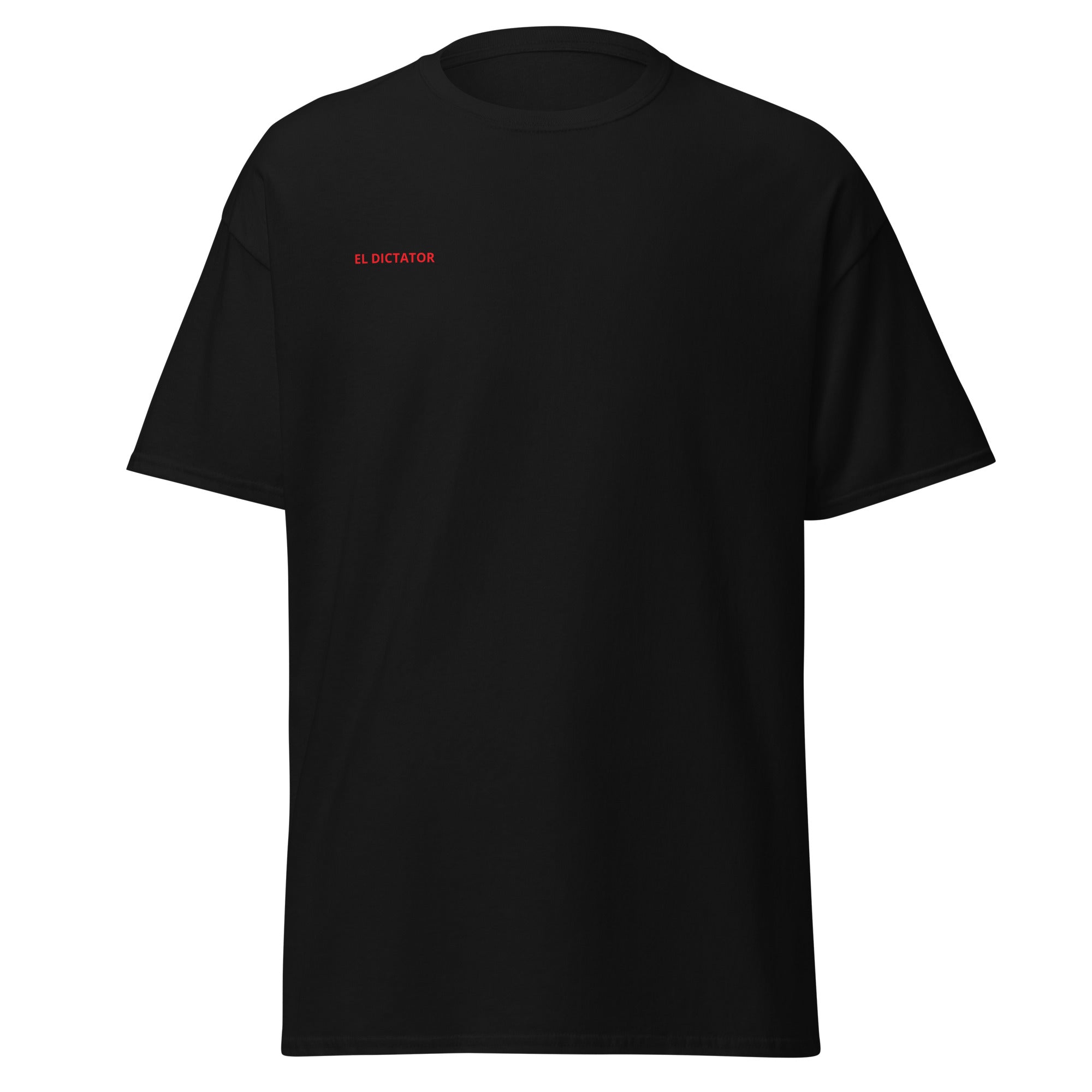 EL DICTATOR Graphic T-shirt black football graphic t-shirt front view