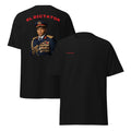 EL DICTATOR Graphic T-shirt black football graphic t-shirt front and back view