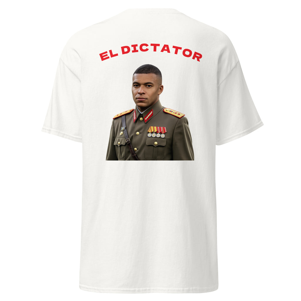 Dictator Mbappe Graphic T-shirt white football graphic t-shirt back view