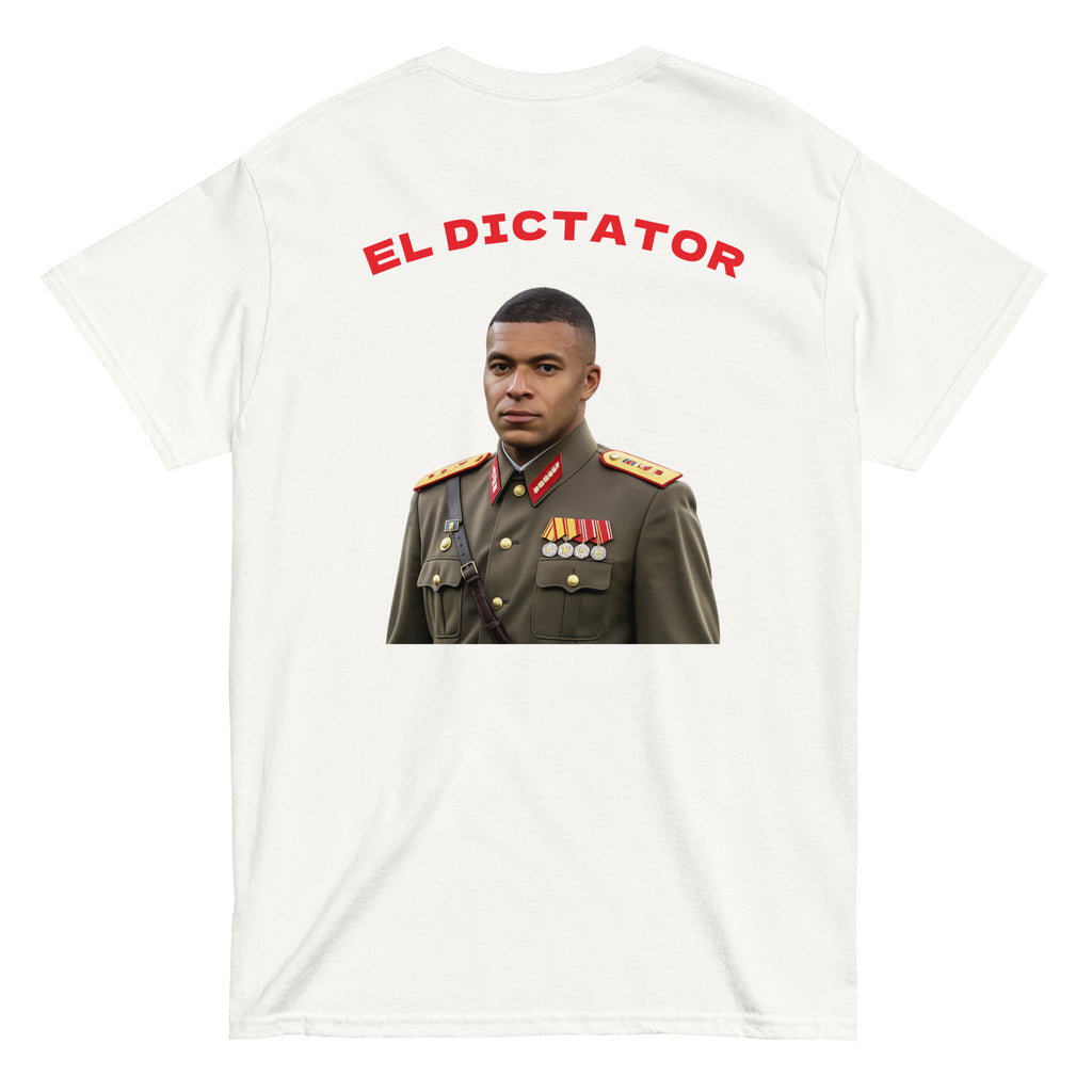 Dictator Mbappe Graphic T-shirt white football graphic t-shirt back view