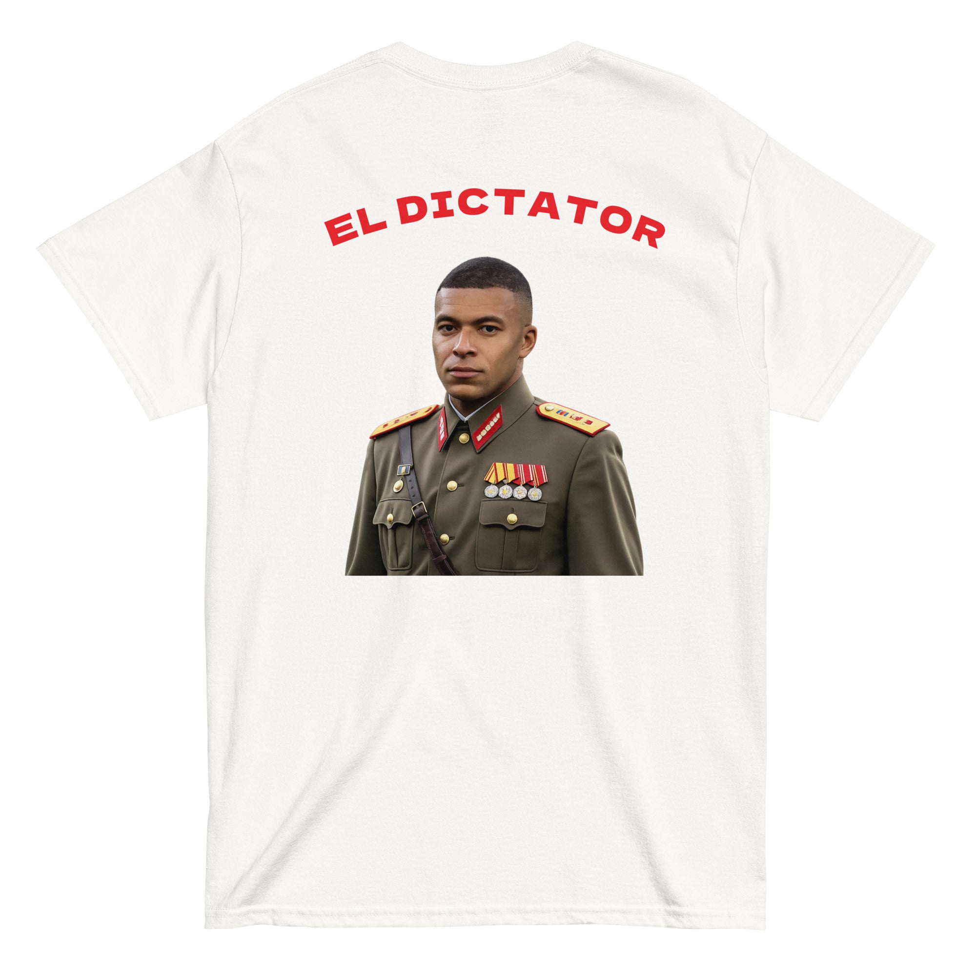 Dictator Mbappe Graphic T-shirt white football graphic t-shirt back view
