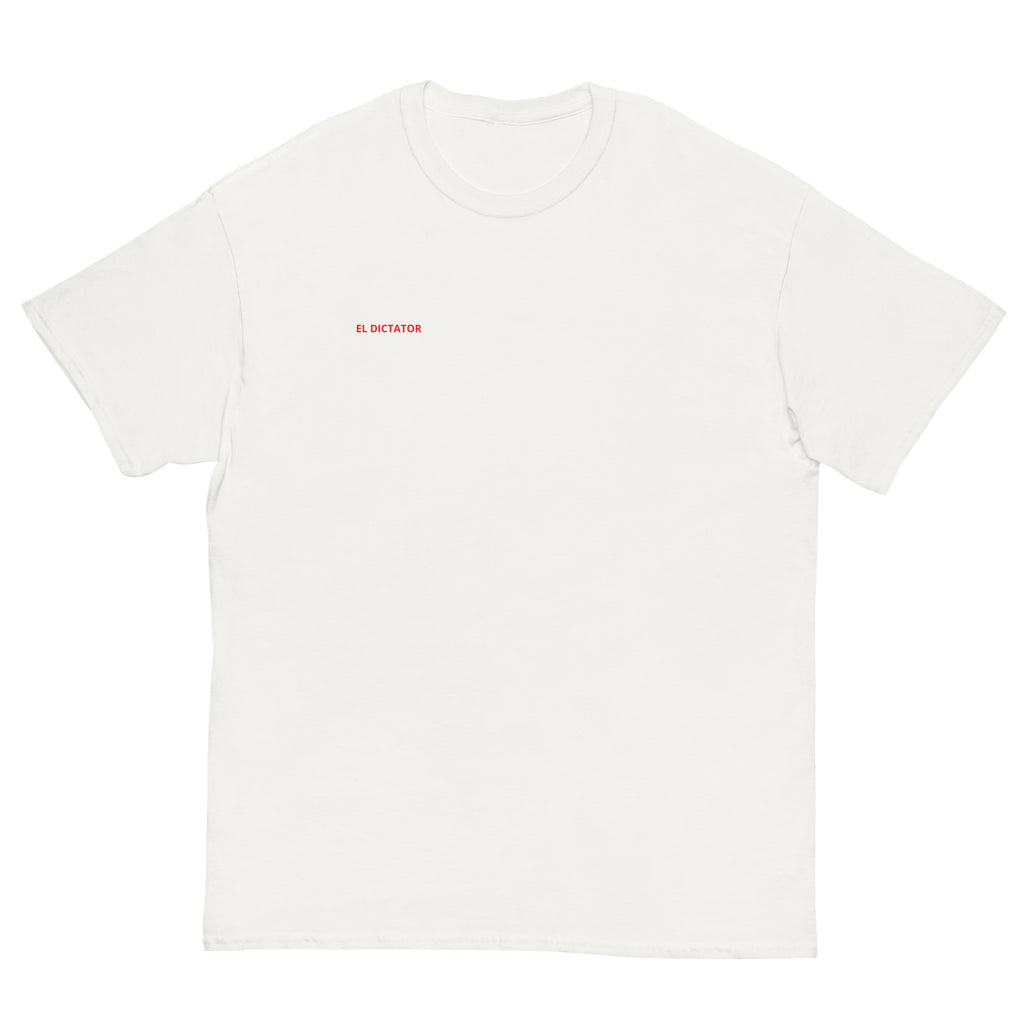 EL DICTATOR Graphic T-shirt white football graphic t-shirt front view