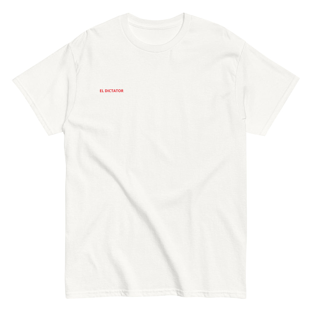 EL DICTATOR Graphic T-shirt white football graphic t-shirt front view